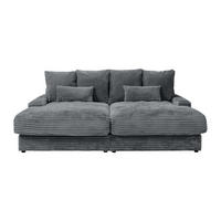 SOFA - 3 Personen - samt - anthrazitgrau Calazo - Anthrazit, Textil (232/85/170cm) - Vente-Unique