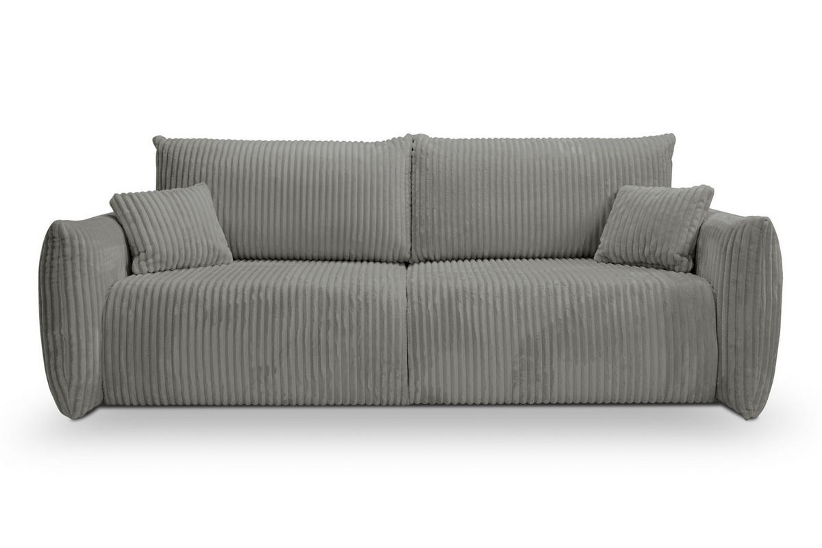 SOFA Hallora - Stahl (Tilia 90) - Anthrazit, Holzwerkstoff (240/88/108cm) - Möblo