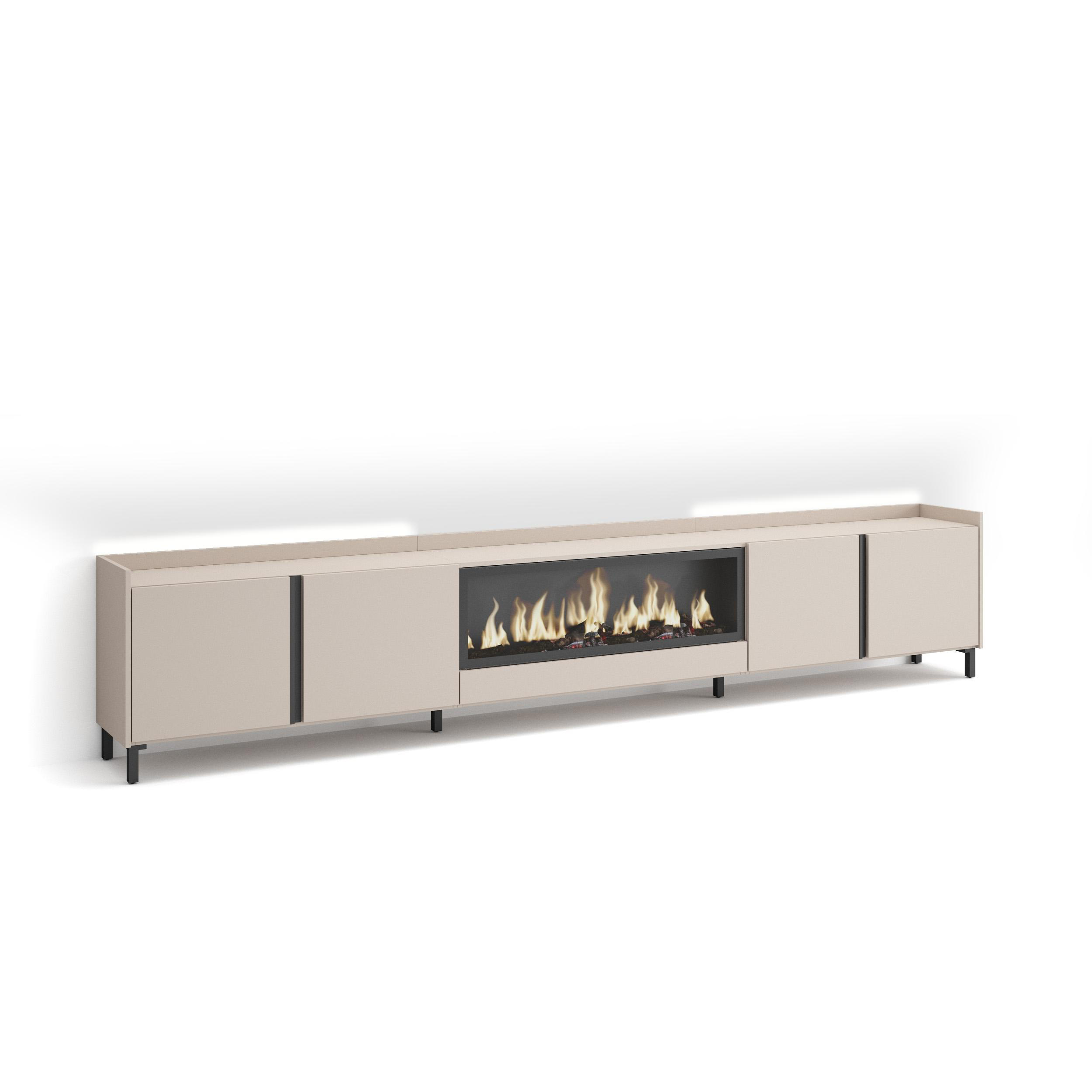 Skraut Home Lowboard, Beige 315x61x35 cm