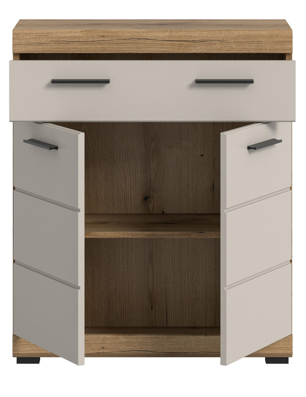 BADKOMMODE Sand Kashmir, Evoke Eiche, Badschrank mit viel Stauraum - Kaschmir/Eichefarben, Holzwerkstoff/Kunststoff (74/88/31cm) - Inn.Furn