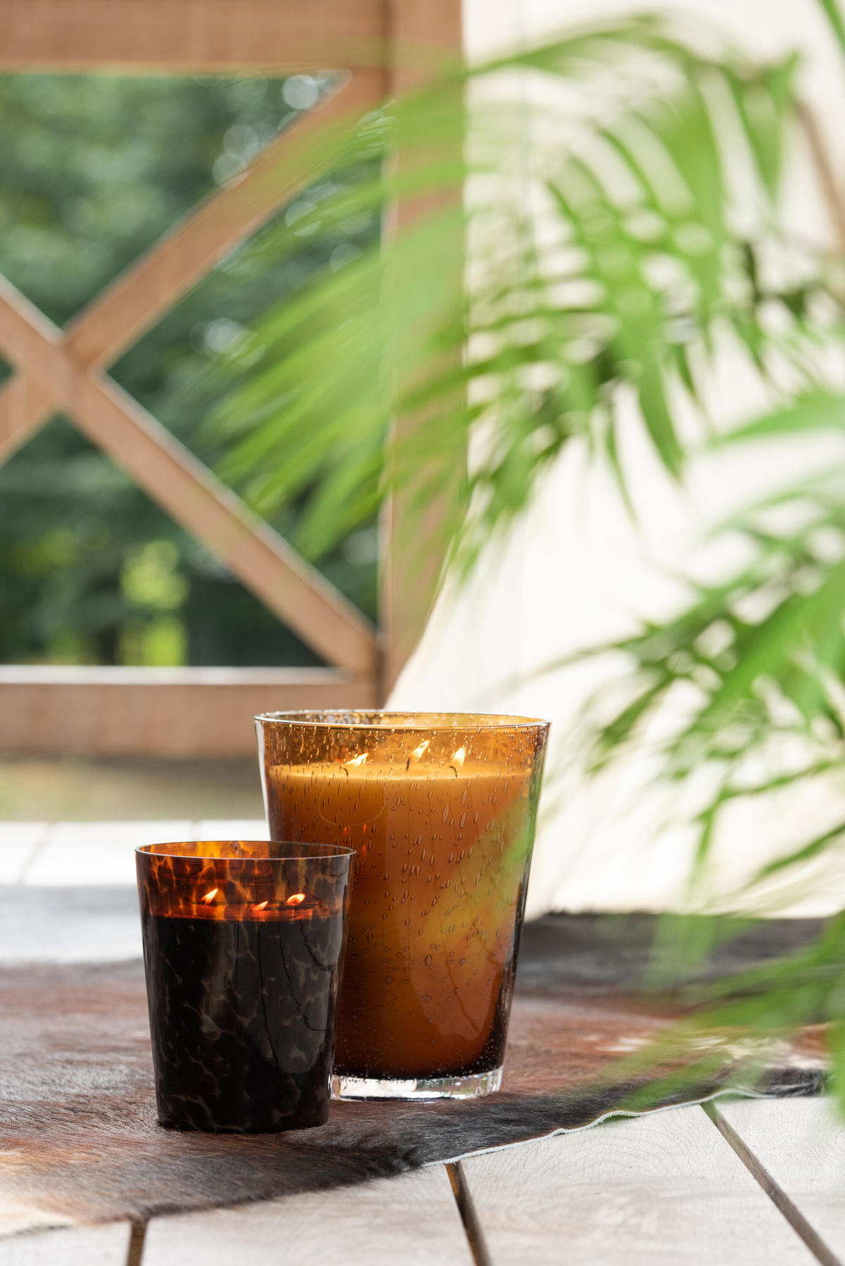 DUFTKERZE NOA - Braun - M - 68 Std. - Cognac, Paraffin (12.5/15cm) - J-Line