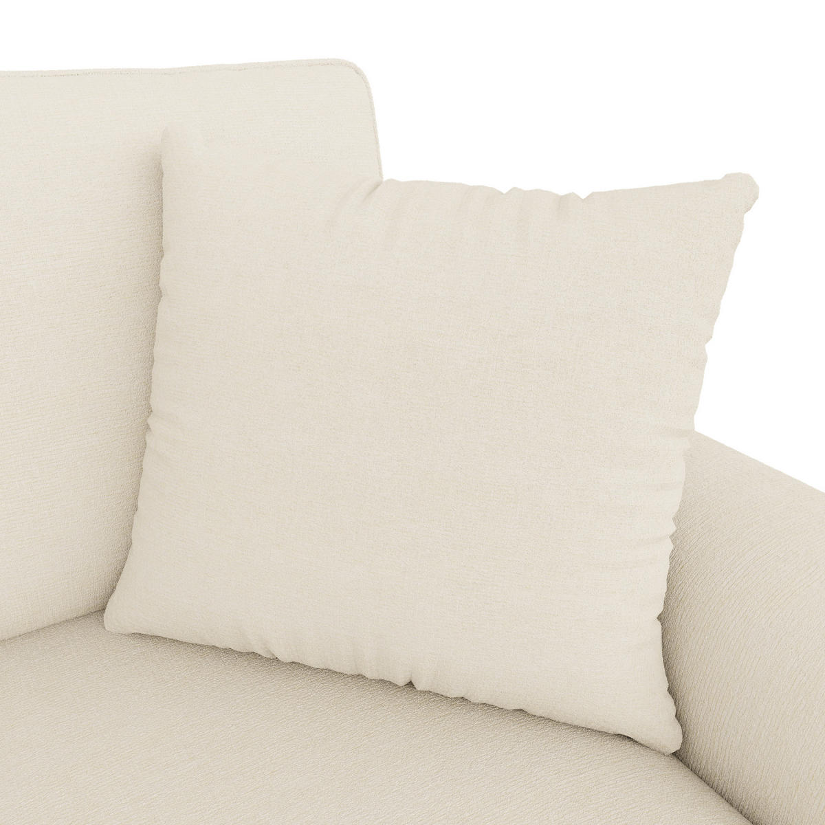 WOHNLANDSCHAFT Chenille Beige mit Stauraum und mit Kissen - Beige, Holzwerkstoff/Kunststoff (280/84/173cm) - WISHDOR