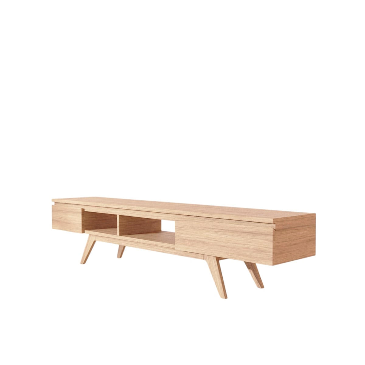 TV-SCHRANK Esmée Natur aus Eiche - Naturfarben, Holz (177/40/35cm) - Tikamoon