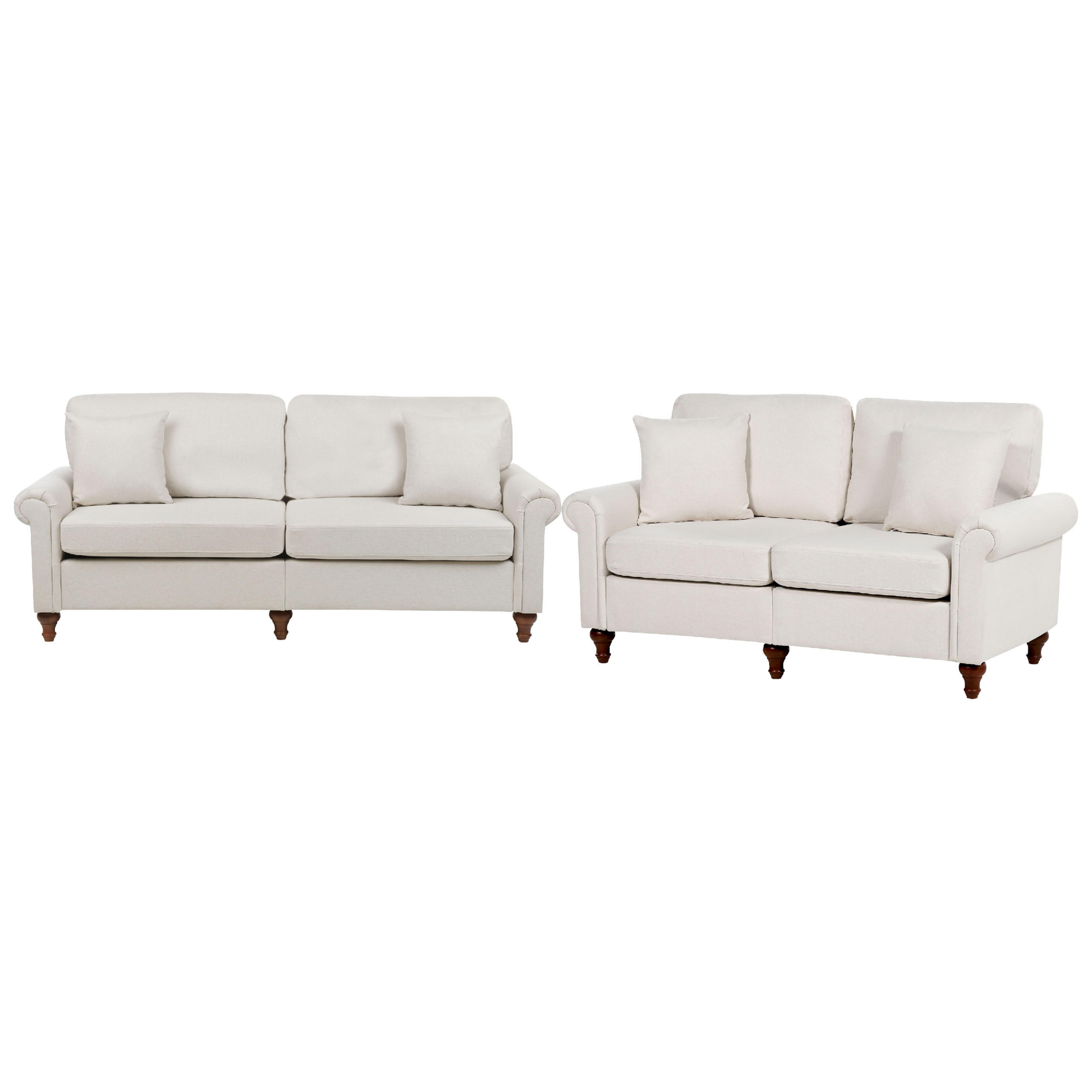 5-SITZER SOFA SET Polyester Beige Otra - Beige, Textil (76/84/195cm) - Beliani