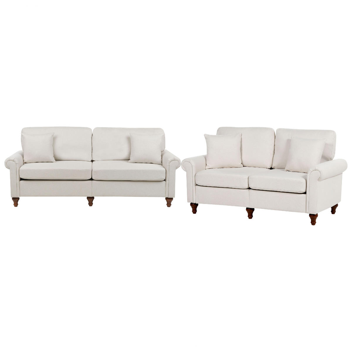 5-SITZER SOFA SET Polyester Beige Otra - Beige, Textil (76/84/195cm) - Beliani