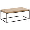 COUCHTISCH heller Holzfarbton/schwarz rechteckig 100/60/40 cm Delano - Hellbraun/Schwarz, Holzwerkstoff (60/100/40cm) - Beliani