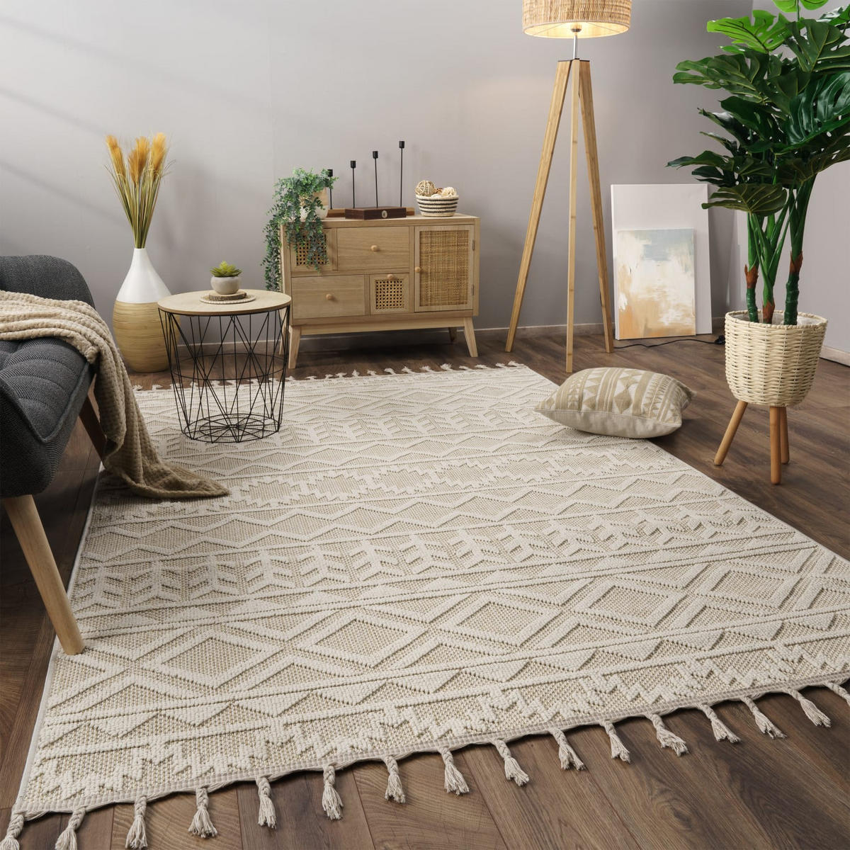 KURZFLORTEPPICH, in Naturoptik, Creme, 240 x 340 cm - Beige, Textil (340/240cm) - KADIMA DESIGN