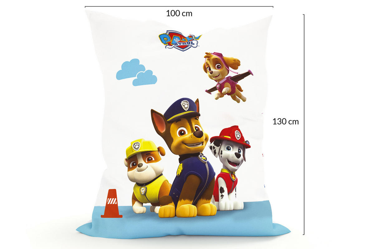 KINDER-SITZSACK - Paw Patrol_1 - Multicolor/Weiß, Textil (100/25/135cm) - Green Bean
