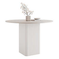ESSTISCH FLORA 100/76 cm, Metallgestell, Weiß / Kaschmir - Kaschmir/Weiß, Holzwerkstoff/Metall (100/100/76cm) - Idohome