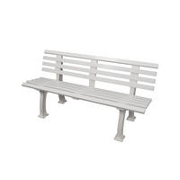 GARTENBANK Antigua 3 Sitzer Weiß 74 x 150 x 54 cm Witterungskunststoff & UV Beständiger Kunststoff - Weiß, Kunststoff (150/74/54cm) - PROREGAL