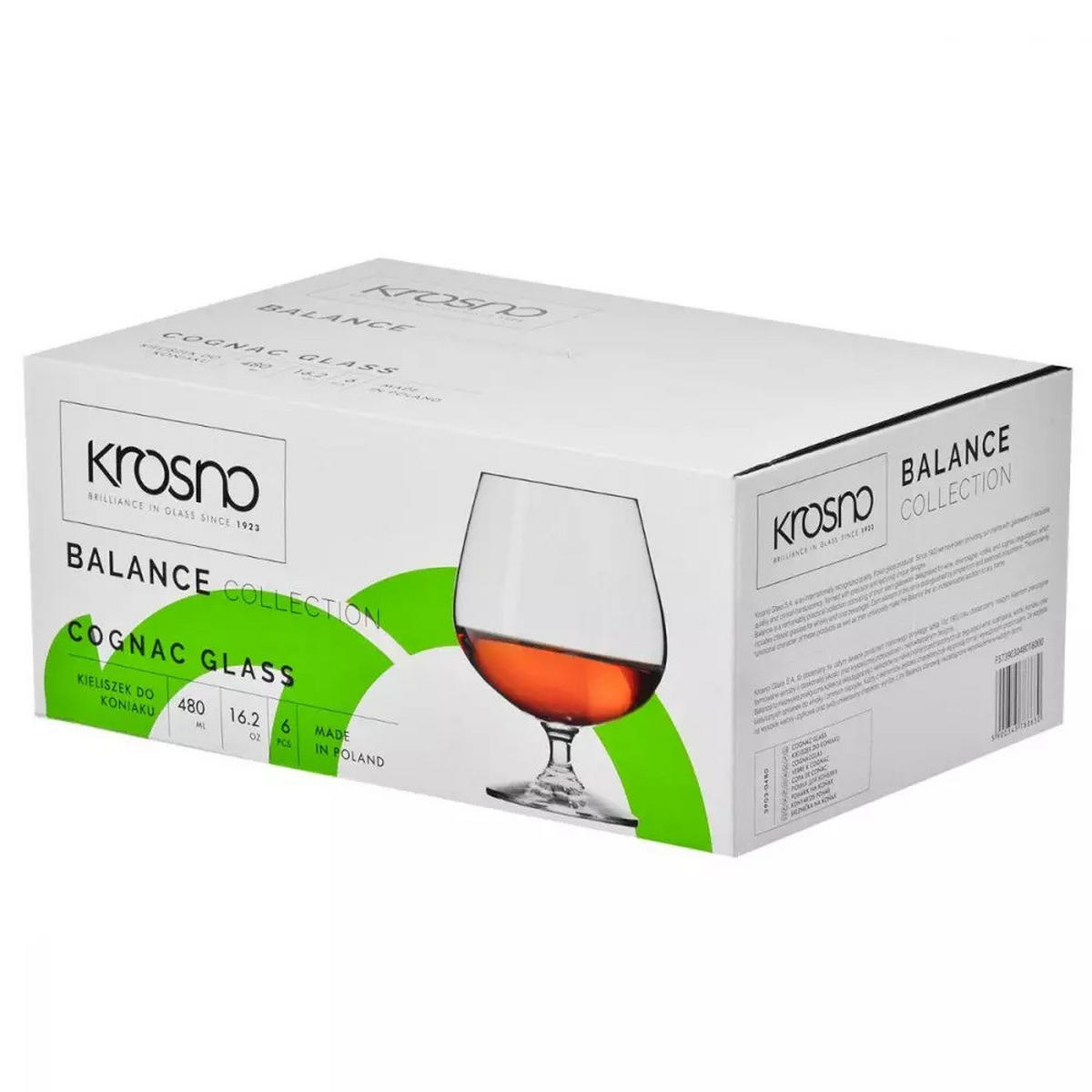 COGNACGLÄSER, 6er-Set, 480 ml - Transparent, Glas - Krosno Glass