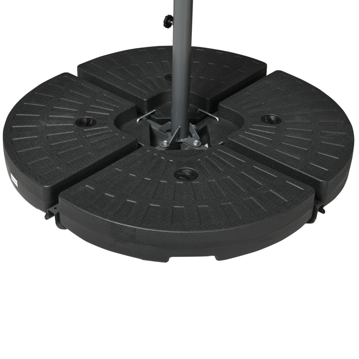 AMPELSCHIRM, Stahl, Polyester, HDPE, Beige - Beige, Metall (295/295cm) - Outsunny