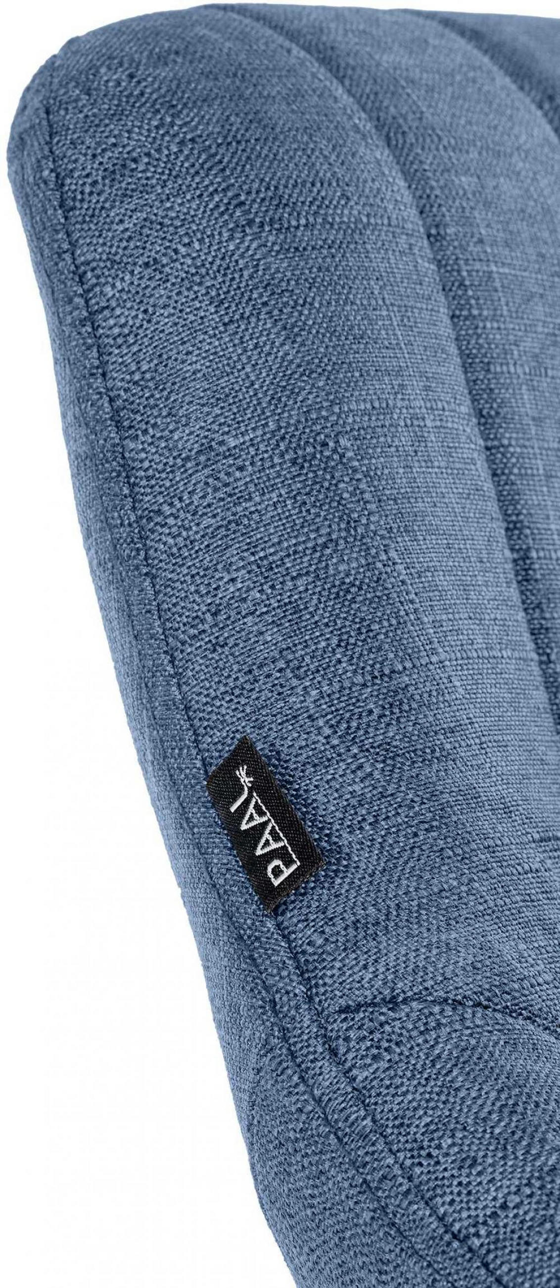 BARHOCKER Stoff Blau - Blau/Schwarz, Textil/Metall (46.5/85/48cm) - CLP