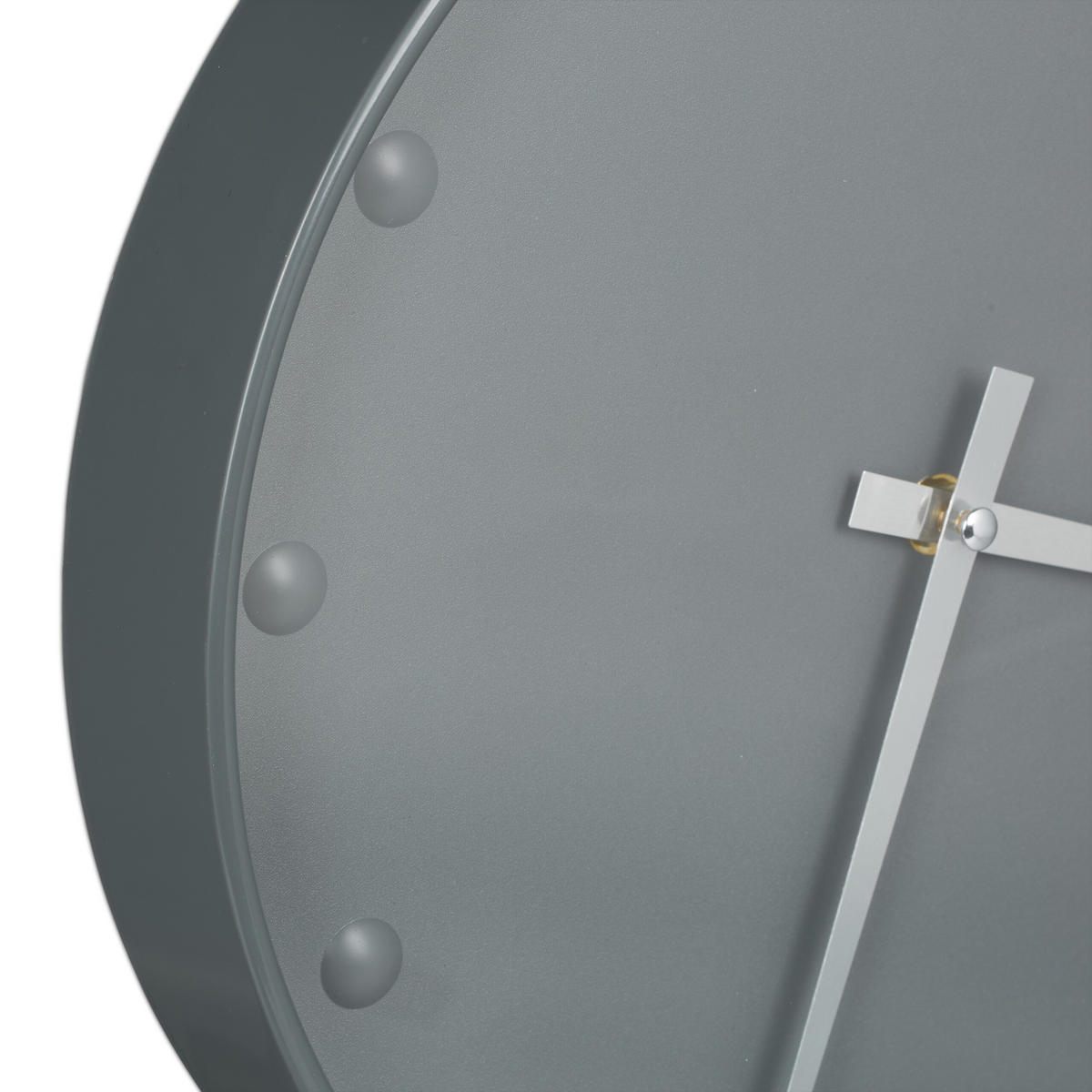 WANDUHR - Grau, Kunststoff/Metall (30/30/4cm) - Relaxdays