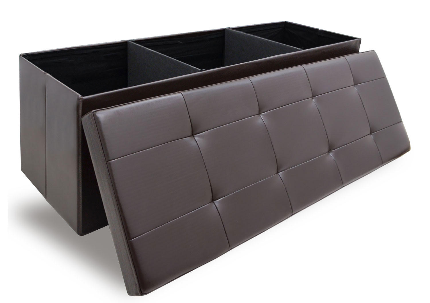 SITZBANK mit Stauraum, 110 cm, 120 Liter, Braun - Braun, Kunststoff (38/38/110cm) - Dunedesign