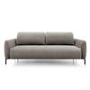 SCHLAFSOFA Neva Grau Velours 234 cm - Schwarz/Grau, Textil/Metall (234/90/100cm) - Selsey