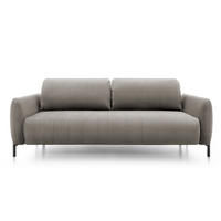 SCHLAFSOFA Neva Grau Velours 234 cm - Schwarz/Grau, Textil/Metall (234/90/100cm) - Selsey
