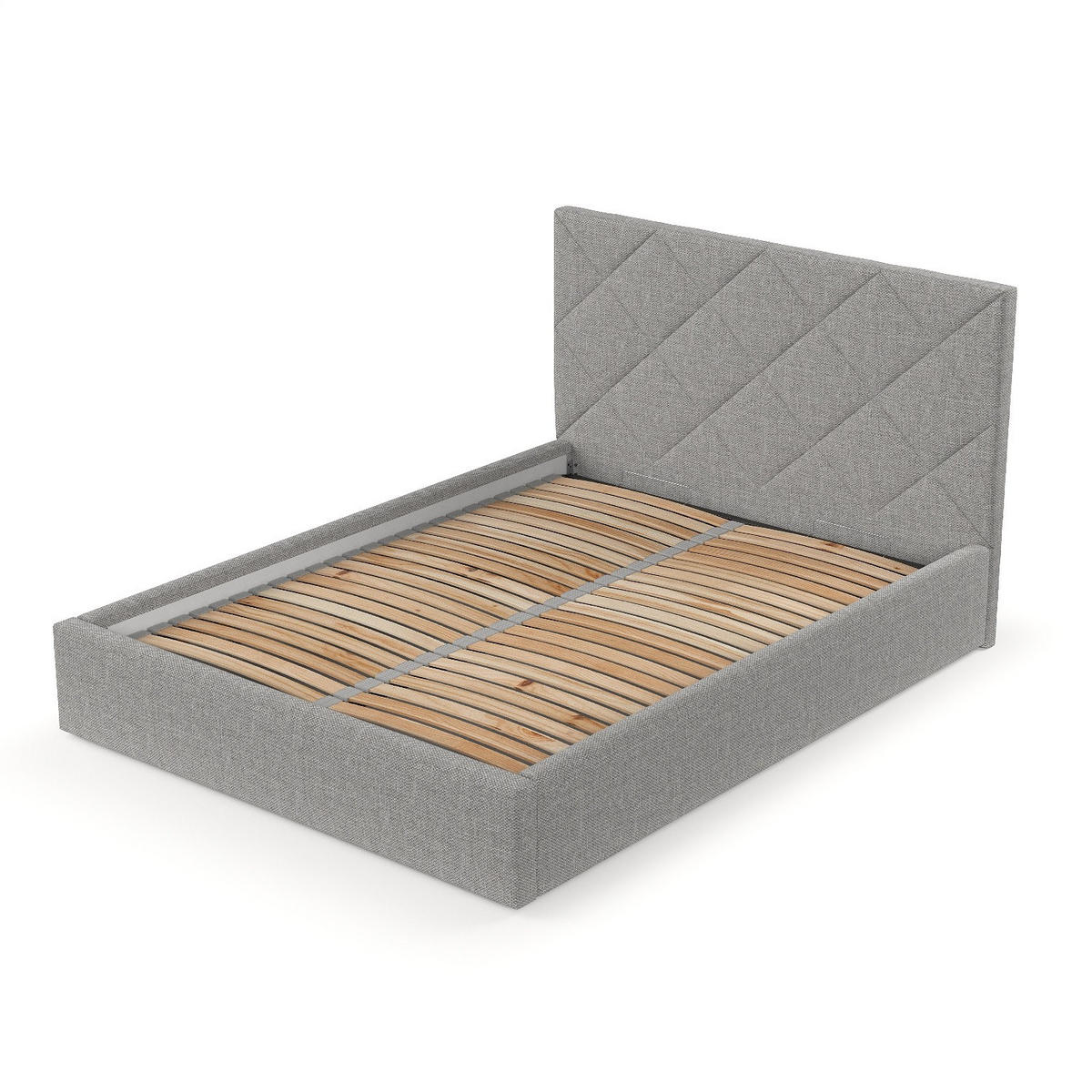 POLSTERBETT Torno 160/200 cm Hellgrau im Inari Stoff - Hellgrau/Schwarz, Holz/Holzwerkstoff (160/200cm) - AltaBeds