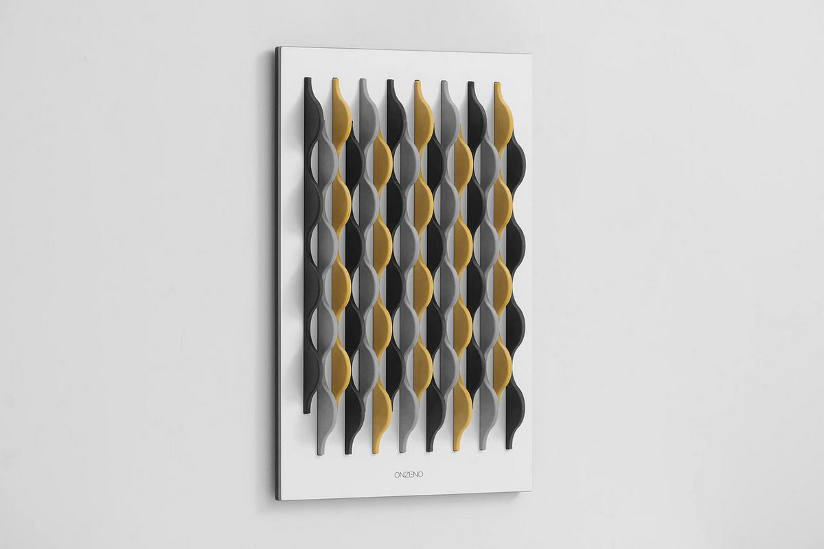 HOLZBILD Schwarz-Weiß 45/65 cm - Gelb/Schwarz, Holz (5.46/65cm) - KUNSTLOFT