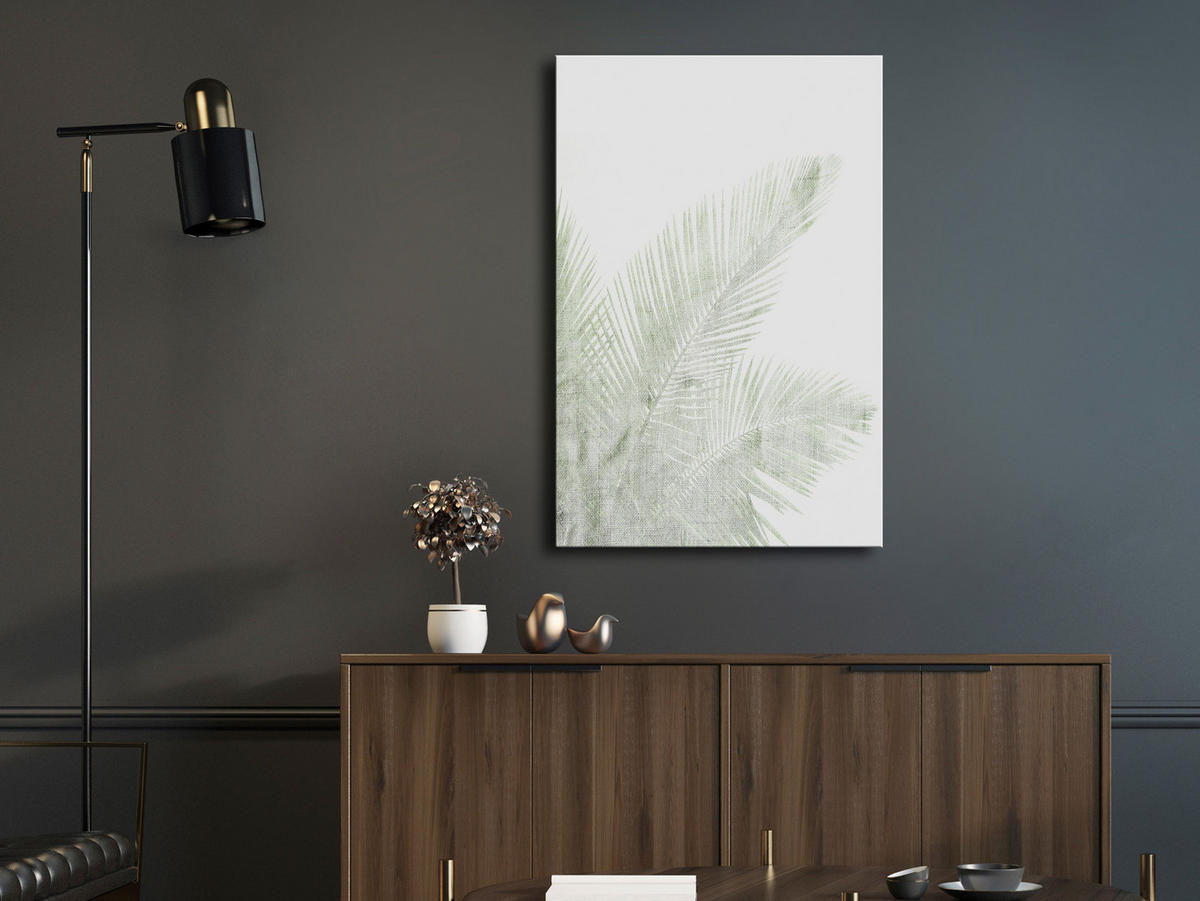 KUNSTDRUCK Grün 60/90 cm - Weiß/Grün, Textil (60/90cm) - KUNSTLOFT