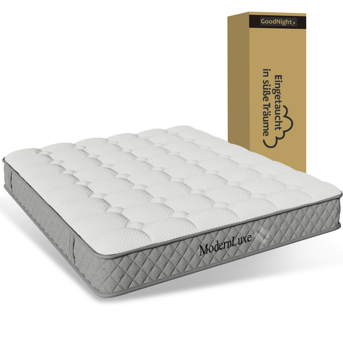 DENNÁ posteľ 140/200 cm biela z MDF a drevotriesky s LED osvetlením úložným priestorom a USB nabíjaním - biela, kompozitné drevo (140/200cm) - OKWISH