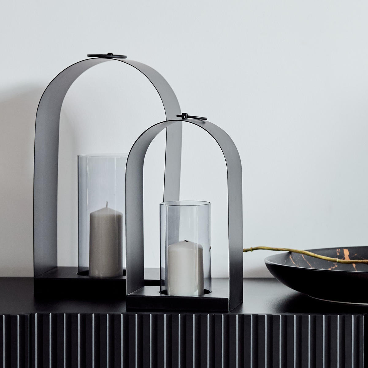 LATERNE Kurt - Schwarz, Metall (21/40/15cm) - home&you