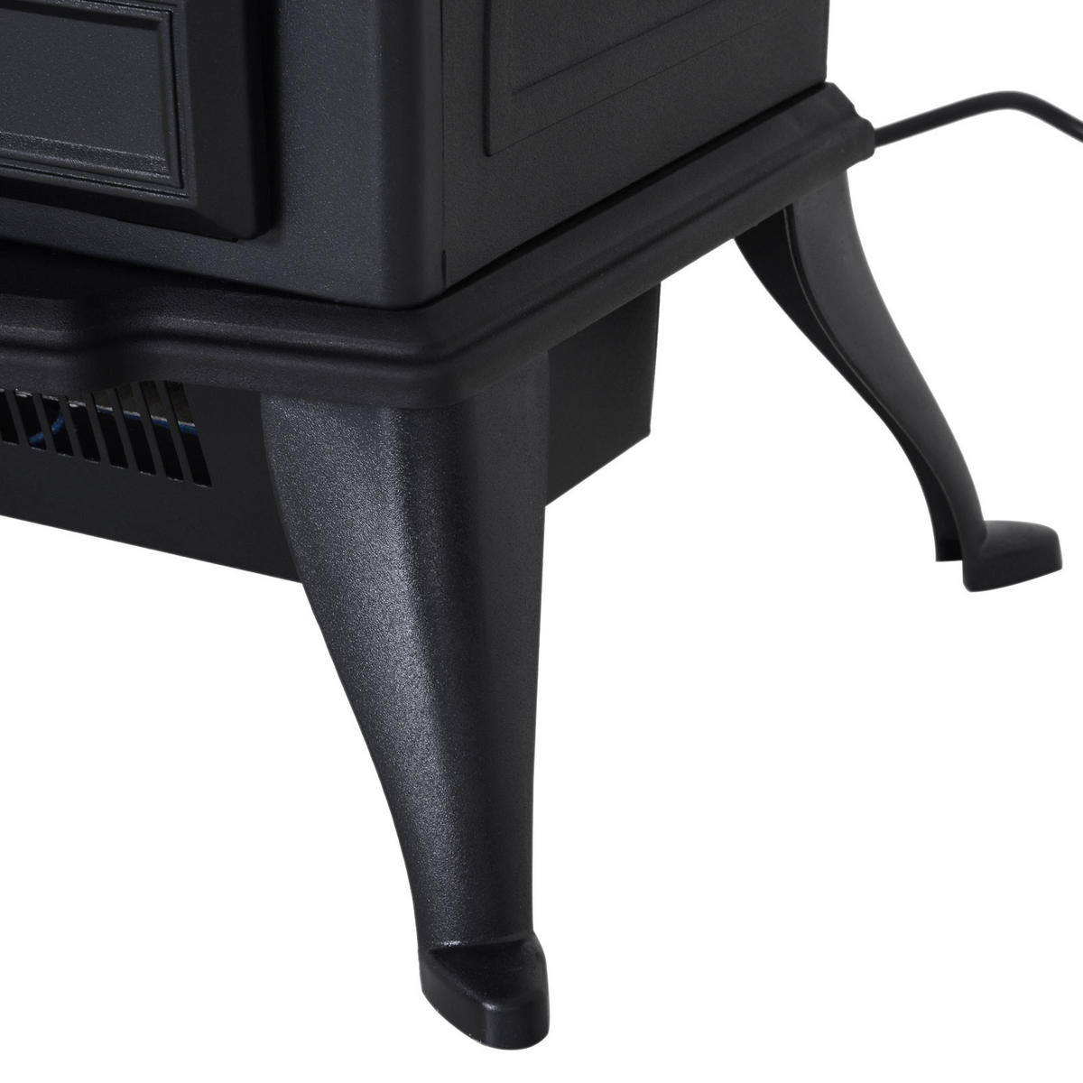 ELEKTROKAMIN Elektrischer Kamin Kaminofen 1000W/2000W - Schwarz, Metall (28.5/54/45cm) - HOMCOM
