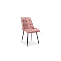 ESSZIMMERSTUHL Chic Rosa Samtstoff - Rosa, Kunststoff (50/88/50cm)
