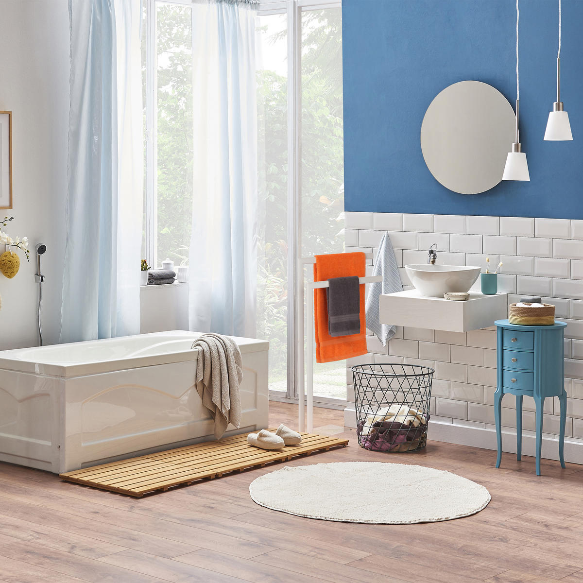 HANDTUCHSTÄNDER - Weiß, Metall (48/81/20cm) - Relaxdays