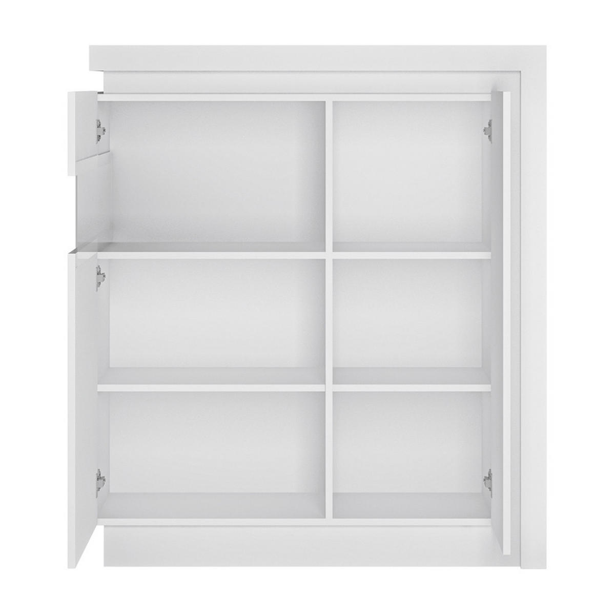 WOHNZIMMER-SET 7-TLG. Lyndhurst-129 - Weiß, Holzwerkstoff (823/199/69cm) - Lomado
