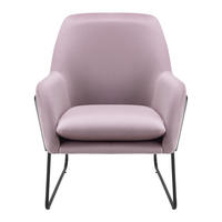 SESSEL Kezia Rosa Samt - Rosa, Metall (71/1/84cm) - Bessagi Home