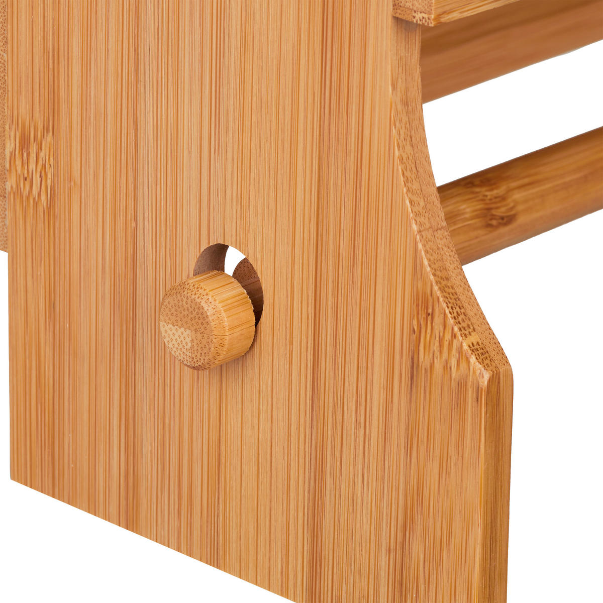 WANDROLLENHALTER - Hellbraun, Holz/Holzwerkstoff (39.5/31/11cm) - Relaxdays