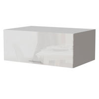 AUFSATZSCHRANK Essen W6B/90 Weiß Hochglanz / Weiß Matt 90 / 59 / 36cm - Weiß Hochglanz/Weiß, Holz/Holzwerkstoff (90/36/59cm) - Feldmann-Wohnen