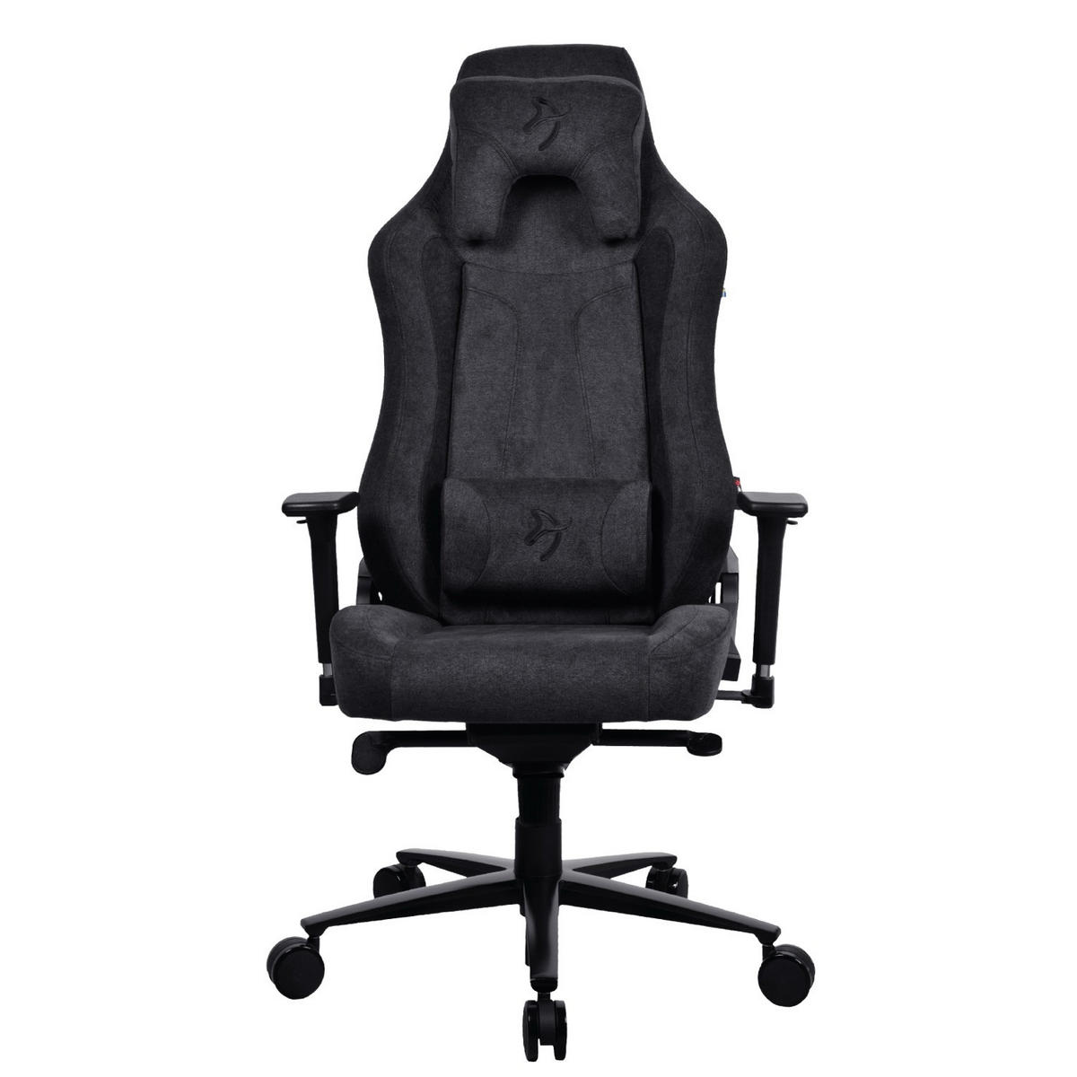 GAMINGSTUHL Vernazza Soft Fabric™ Reines Schwarz - Schwarz, Textil/Metall (68/135/50cm) - Arozzi