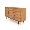 KOMMODE BREIT LEON Wildeiche - Wildeiche, Holz (144/80/45cm) - byoak