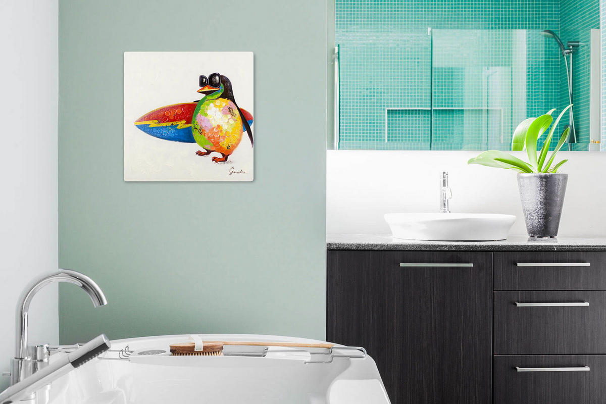 ÖLGEMÄLDE 50/50 cm - Multicolor, Holz/Textil (1/50cm) - KUNSTLOFT