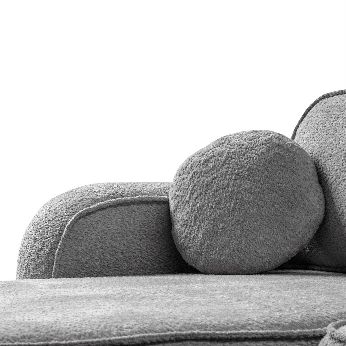 Eckcouch VENUS II mit Bettkasten, Coral 75 - Hellgrau, Textil (275/178cm) - Lookway