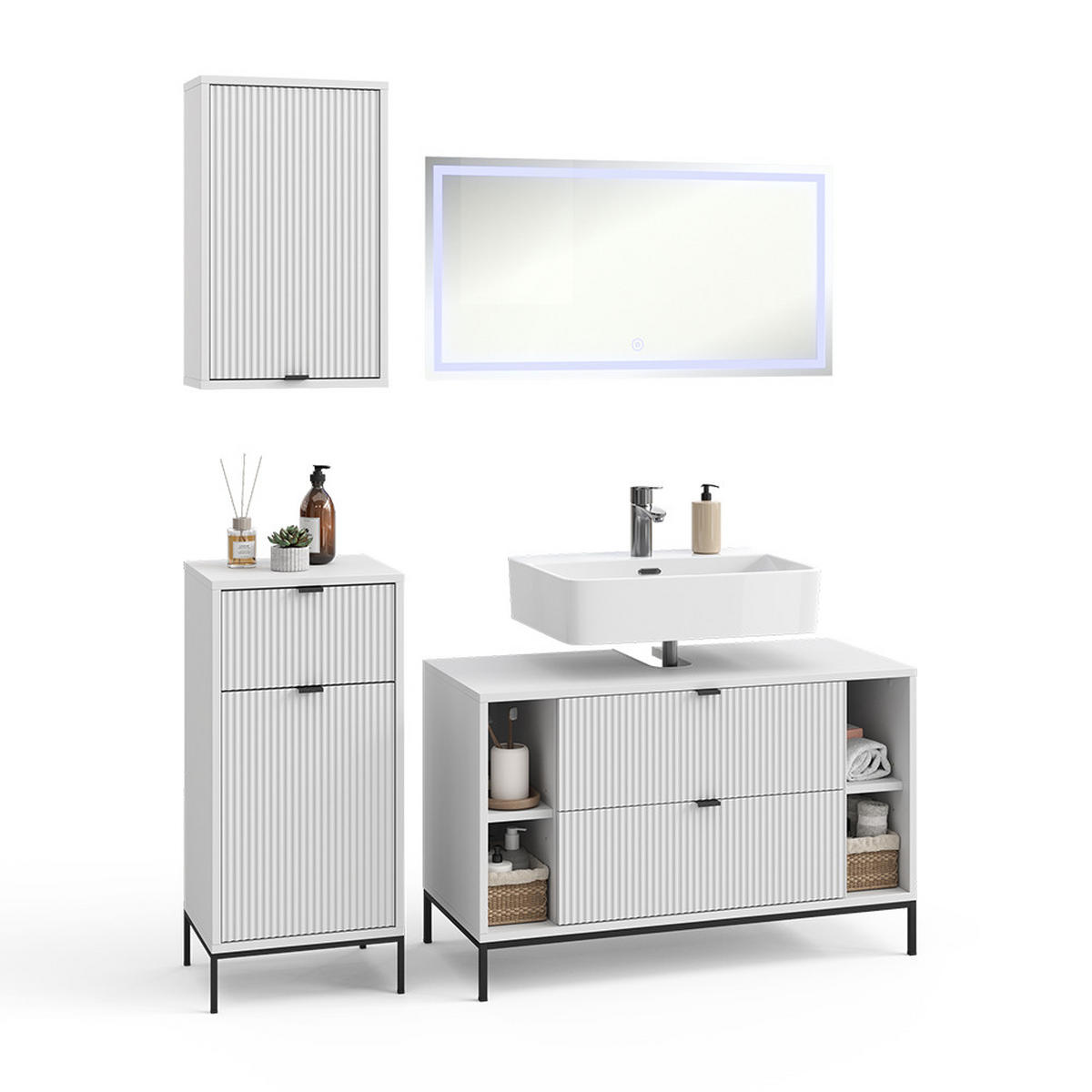 KOUPELNOVÝ NÁBYTEK Eliza Bílá - bílá, kompozitní dřevo (100/63/45.1cm) - Vicco