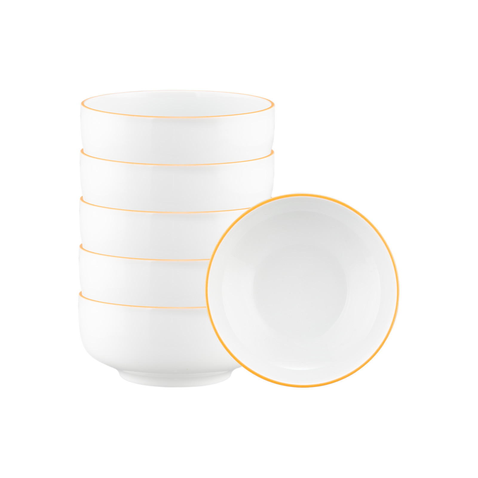 MÜSLISCHALEN Sento Home Pure Lines Mango Orange ø 15,4 cm 6er Set - Orange, Keramik (15.4cm) - Seltmann Weiden