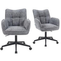 BÜROSTUHL Mika-Sven - Schwarz/Grau, Textil/Metall (59/81/66cm) - DUBI Möbel