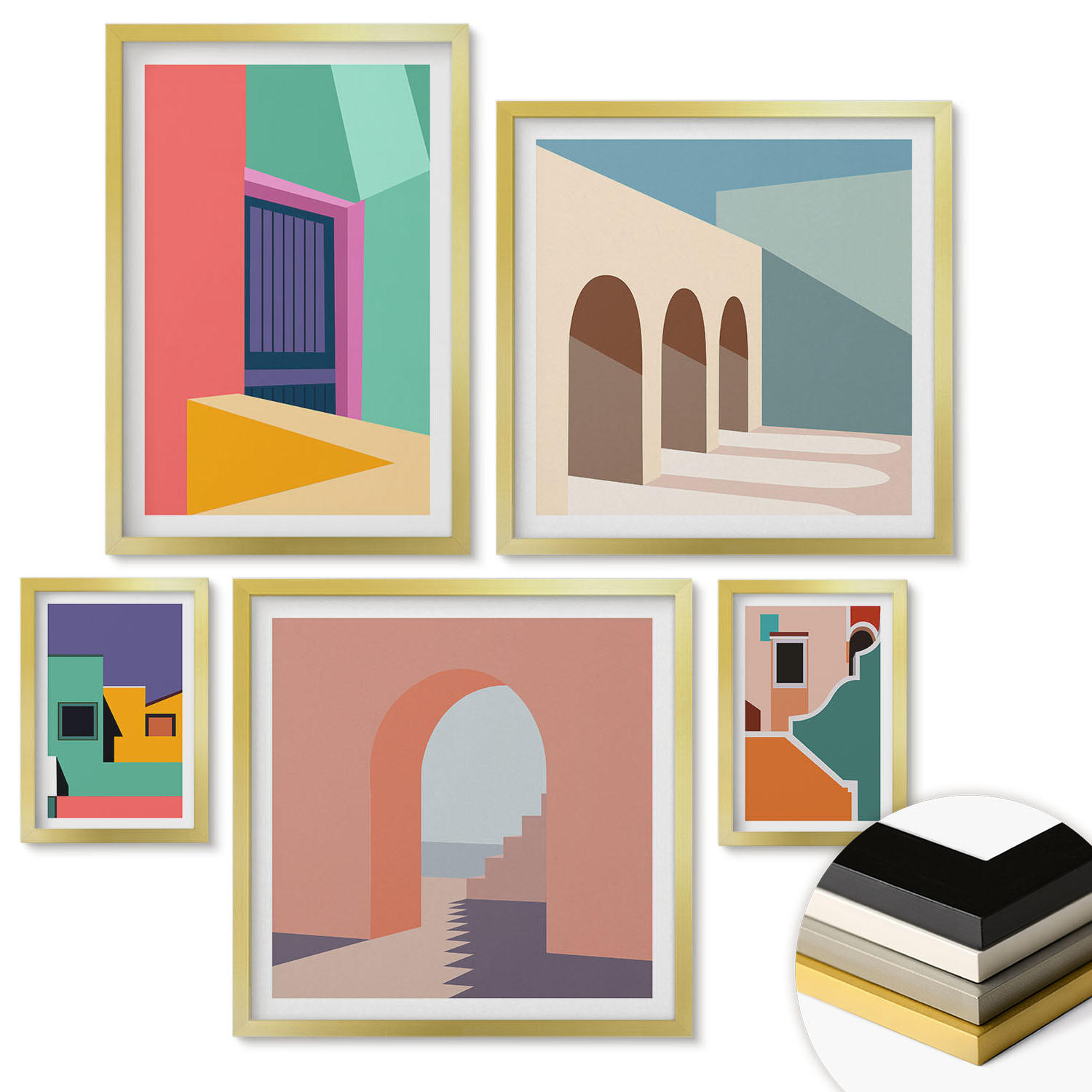 ArtPrintCave Wandbilder Gold 40x60 cm