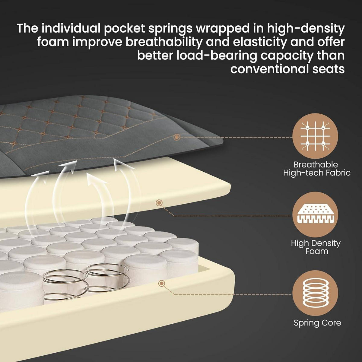 GAMINGSTUHL mit Massagefunktion, Computerstuhl Ergonomisch - Schwarz/Grau, Kunststoff/Textil (70/127/70cm) - Woltu