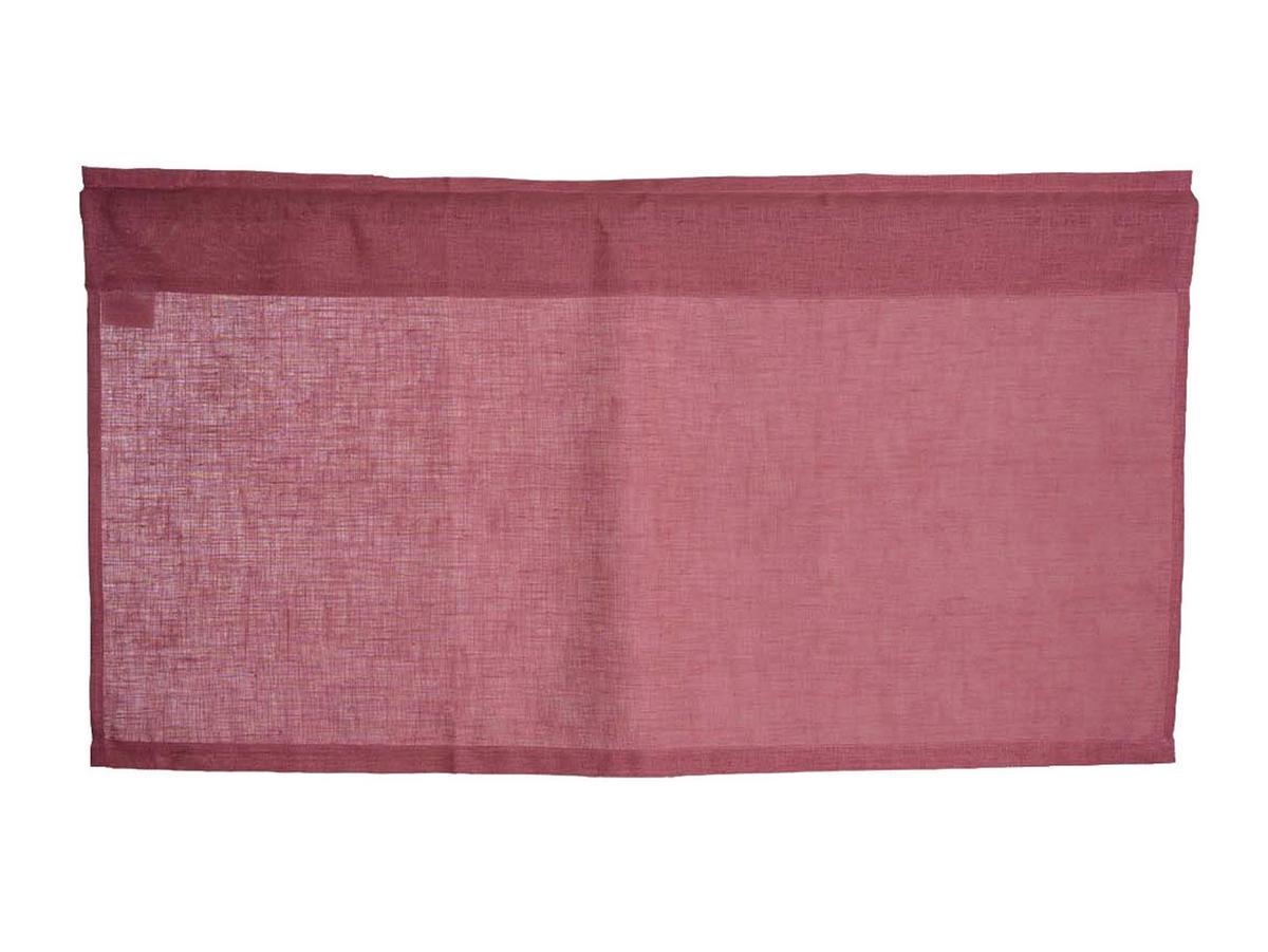 SCHEIBENGARDINE reines Leinen rose-de provence 85/45 cm - Altrosa, Naturmaterialien (45/85cm) - beties Heimtextil