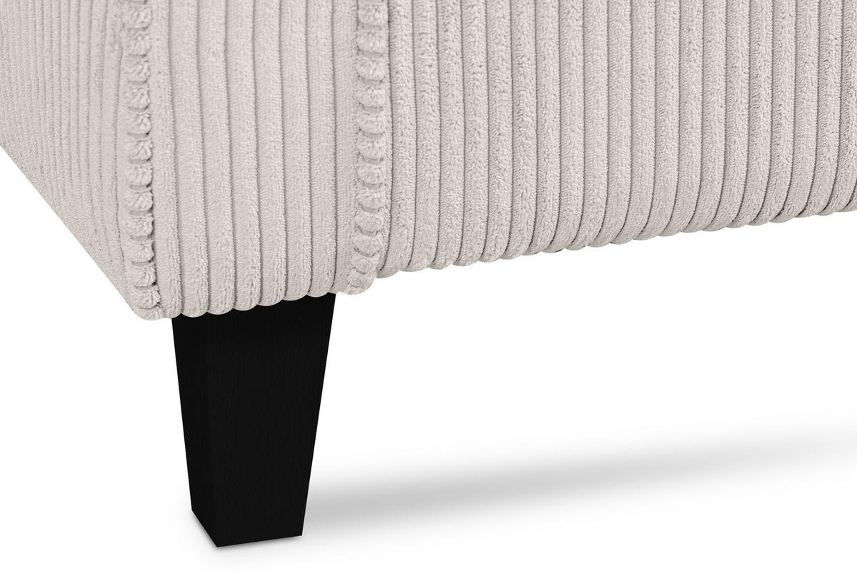 OHRENSESSEL MILES Kord-Bezug Petfriendly, beige - Beige/Creme, Holzwerkstoff/Buchenholz (82/105/97cm) - KONSIMO®