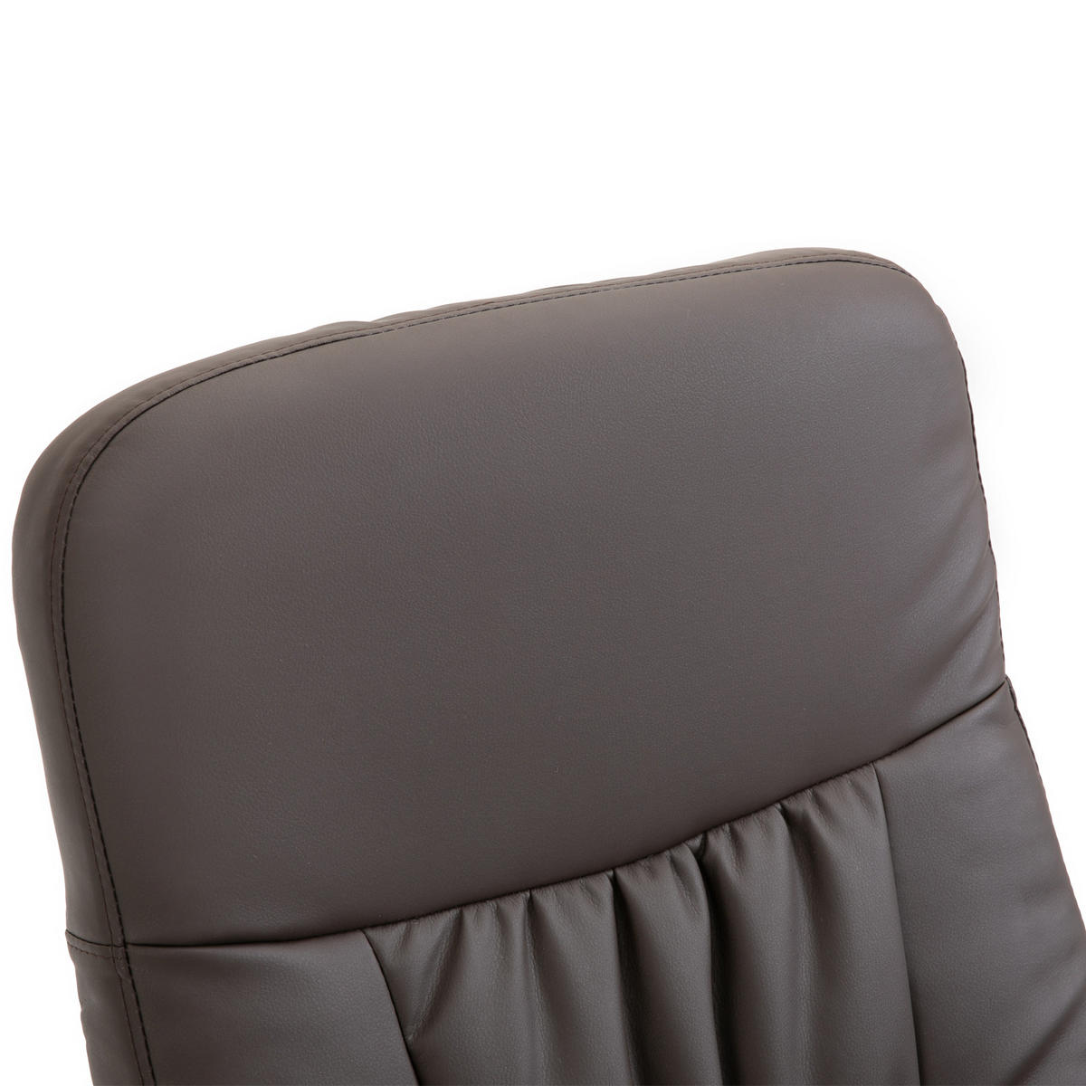 RELAXSESSEL mit Fußhocker, Kunstleder - Braun, Kunststoff/Metall (81/105/76cm) - HOMCOM