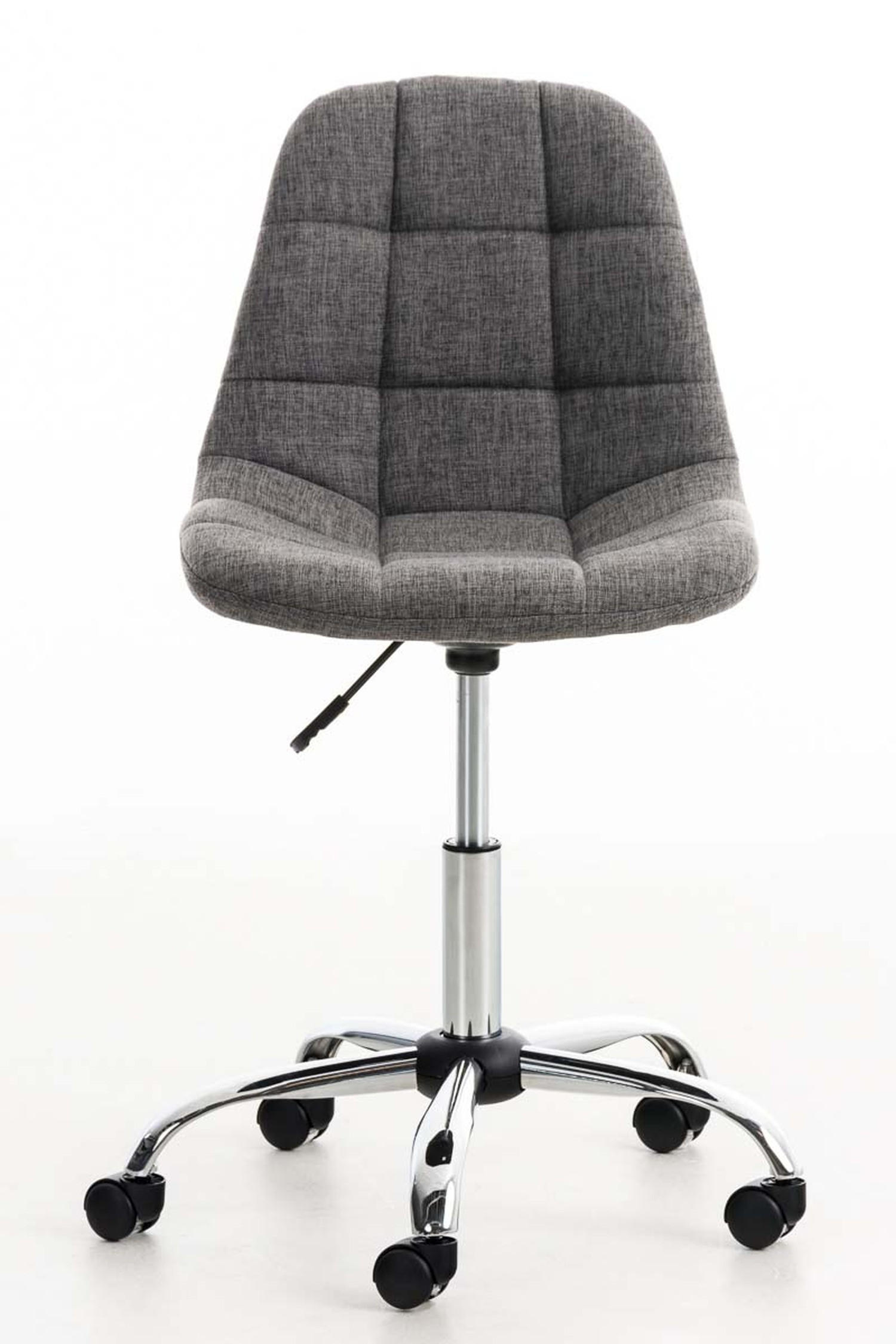 BÜROSTUHL Emily, Stoff Hellgrau - Grau, Textil/Metall (55/91/55cm) - TPFLiving
