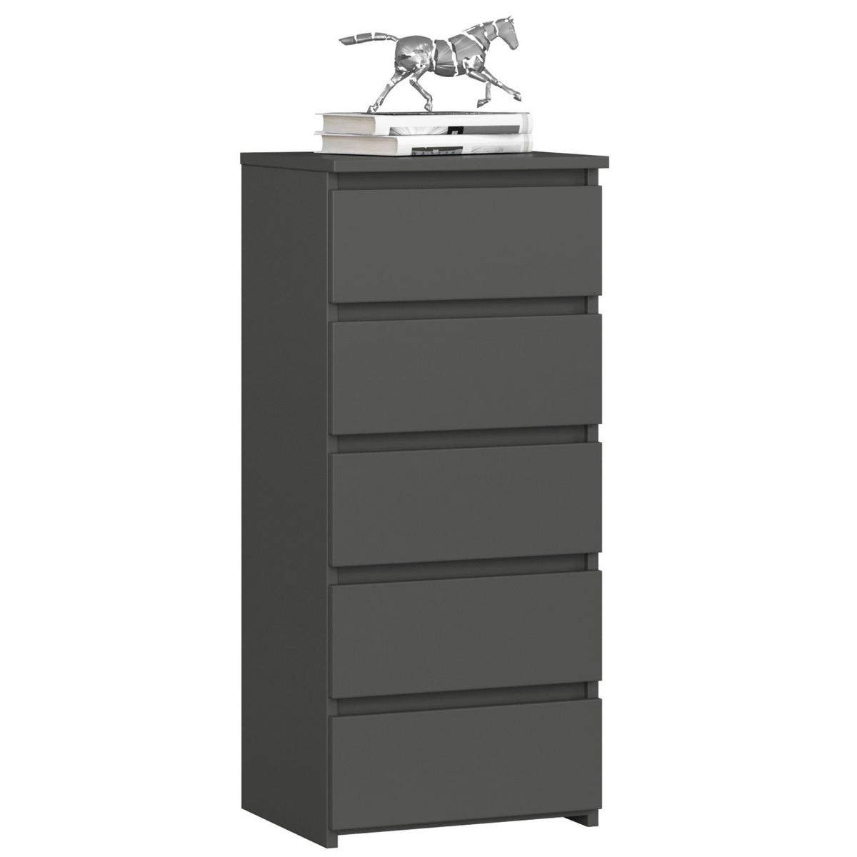 KOMMODE CL5, Grau, 40x35x92 cm - Grau, Holz (40/92/35cm) - Milordbikes