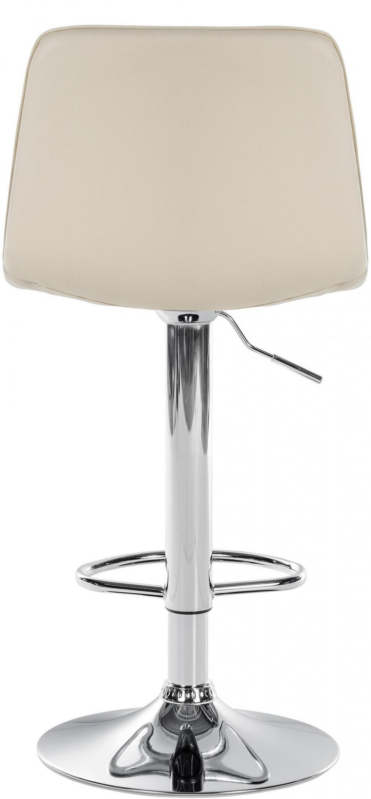 BARHOCKER Lederlook creme - Chromfarben/Creme, Textil/Metall (45/89/46cm) - CLP