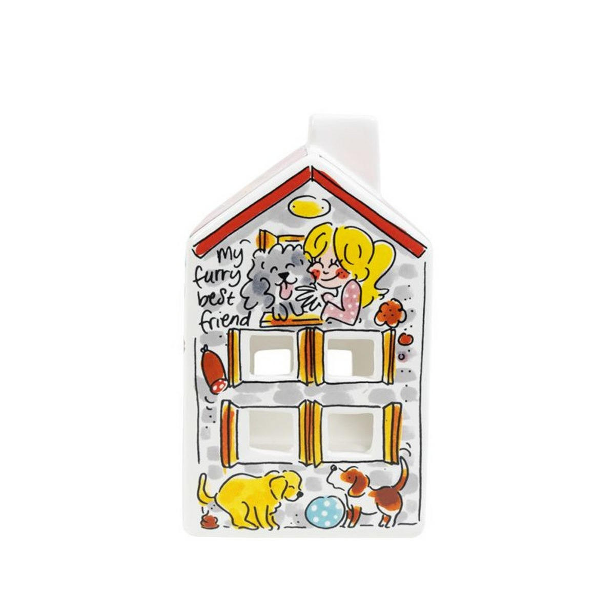 LICHTHAUS Hundeliebhaber in Bunt - 14,50cm - Multicolor, Keramik (8.5/14.5/8.3cm) - Blond Amsterdam