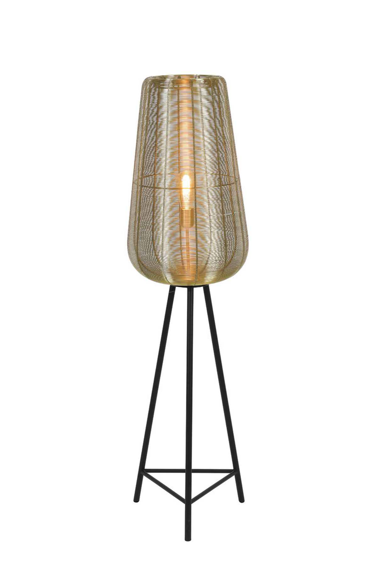 STEHLEUCHTE Adeta Gold Ø37/135 cm - Goldfarben, Metall (37/37/135cm) - Light & Living